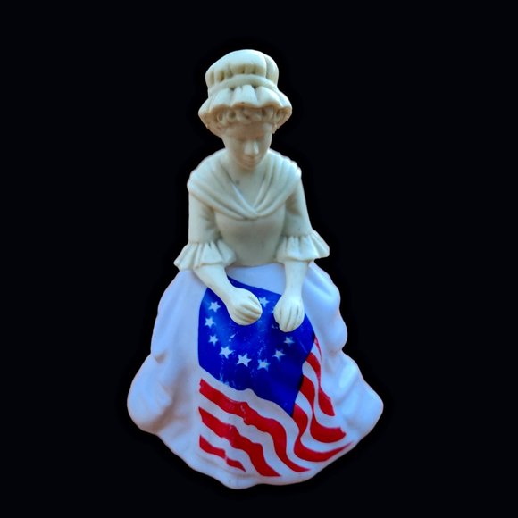 Rare Vintage Betsy Ross Perfume by Avon American Flag On Dress - Picture 1 of 4